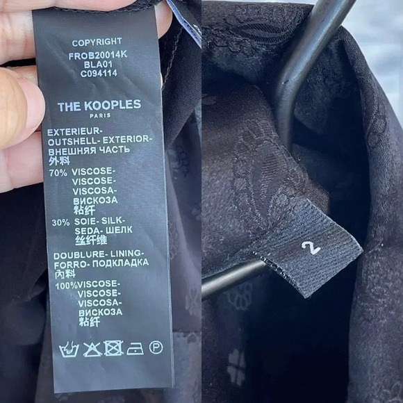 The Kooples Delicate Paisley Shirtdress size 2 / medium - Picture 14 of 14